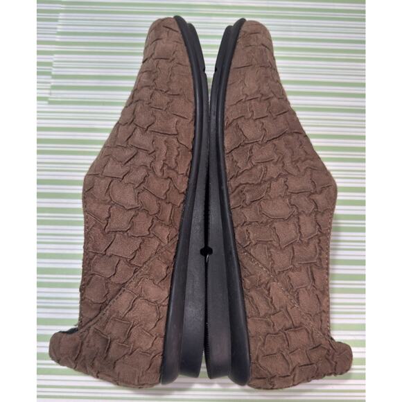 Bussola CELESTE Women's Textured Brown Black Leather Slip On Shoes EU Size 38 - Picture 4 of 9